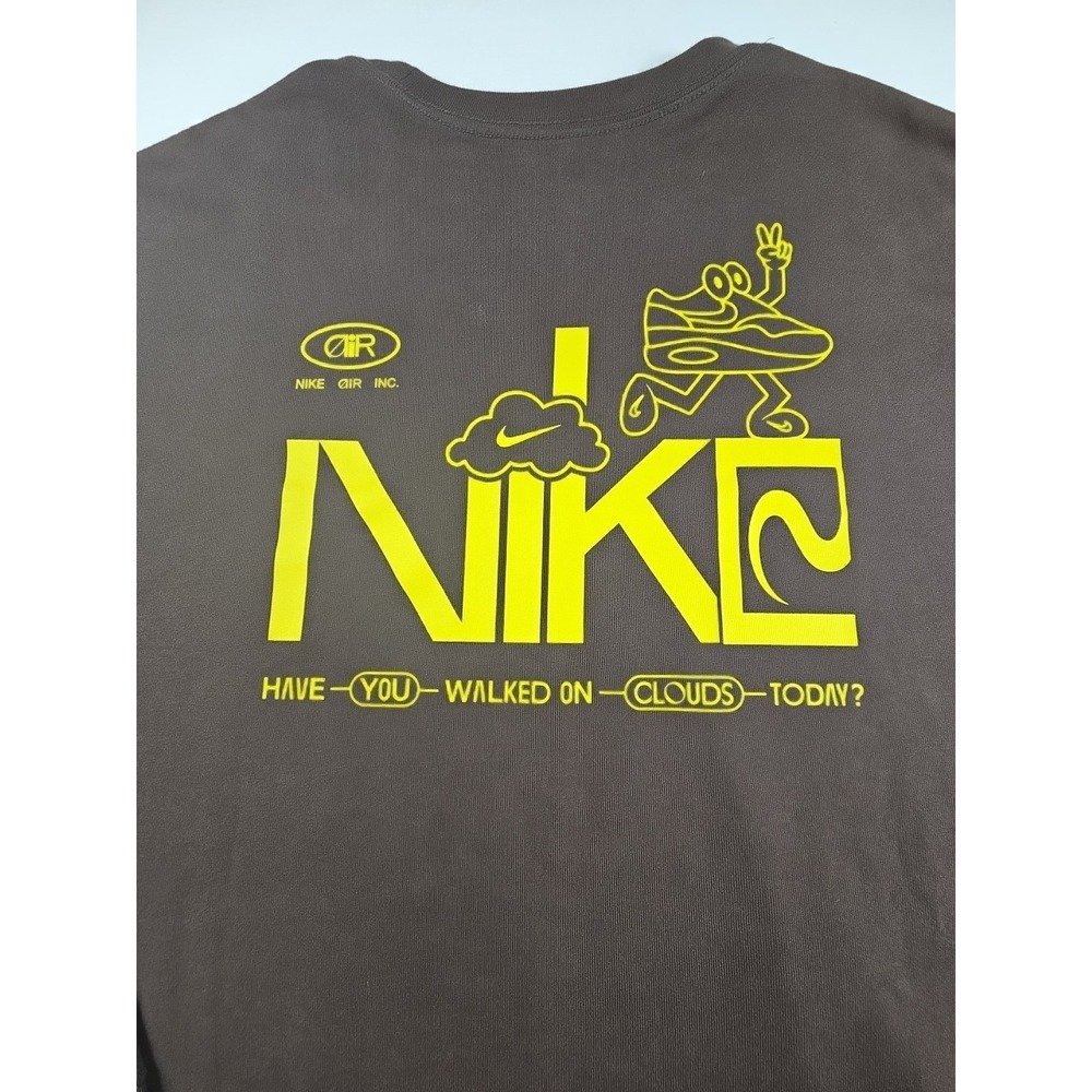 Nike Air Inc Long Sleeve Graphic Tee Brown 100%‎ Cotton Mens Size XXL - Picture 4 of 13